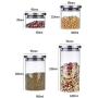 BESTONZON 350ml Glass Storage Jar Set Glass Food Jars with Stainless Steel Lid for Food Nuts Coffee Beans Tea Leave Other (10x8cm)