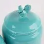 Set of 3 Blue Chalkboard Rooster Canisters ? Durable Kitchen Canister Set with Tight Lids for Food Storage and Organization ? Ceramic