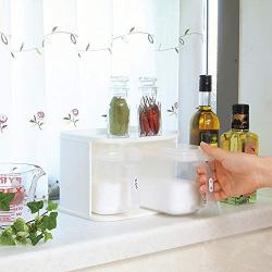 Large Capacity Plastic Spice Jar Kitchen Storage Box Condiment Pot Salt Seasoning Box Storage Bottles Cooking Kitchen Tools,Brown spice jars