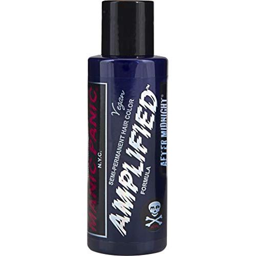 Manic Panic After Midnight Hair Color - Amplified - Semi Permanent Hair Dye - Dark Navy Blue - Green Undertones - For Dark & Light Hair - Vegan, PPD & Ammonia-Free - For Coloring Hair on Women & Men