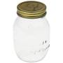 Glass Tea Coffee Canister Cookie Jar Storage Tin Honey Pot Dispenser 3 Sizes - Clear, 500ml