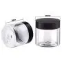 20 Stückrunde Behälter Set aus Kunststoff für Kosmetik mit Deckel (Schwarz, 60 ml / 2 oz)