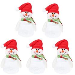 NUOBESTY Christmas Candy Jars Holiday Cartoon Decorative Goody Containers Candy Box Gift for Kids Children Girls Xmas Party Favors 5pcs (Snowman)