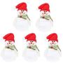 NUOBESTY 5pcs Christmas Plastic Clear Jar Gift Bottle Holder Container Xmas Decor (Snowman)