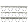 Weoto 3pcs Kitchen Spice Gripper, Spice Wall Rack, 20 Jar Cabinet Storage Holder Wall Plastic Storage Rack for Home, Kitchen