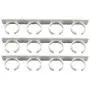 Tenrry 3pcs Kitchen RV Spice Gripper Clip Strip 20 Jar Rack Storage Holder Wall Plastic Storage Rack