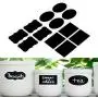 Kootips Kreide-Etiketten 36er Set, Pantry und Lager-Aufkleber für Gläser, Mason, Gewürze, Flaschen, Behälter, Gläser, Einmachgläser, wasserdicht, wiederverwendbares schwarzes Vinyl Set
