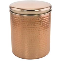 KOVOT Set of 3 Copper Plated Stainless Steel Nesting Canisters With Lids