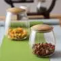 Unique Nordic Glass Storage Bottle With Wooden Cover Minimalist Jars Storage Bottle Organizer Food Container For Kitchen Home,L Unique Nordic Glass Storage Bottle With Wooden Cover Minimalist Jars Storage Bottle Organizer Food Container For Kitchen Home,L