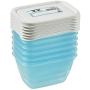 keeeper Freeze Food Box Mia Polar 0,25L Rectangle 6 Pieces, Polypropylene, Blue, 10.5 x 7.5 x 6 cm