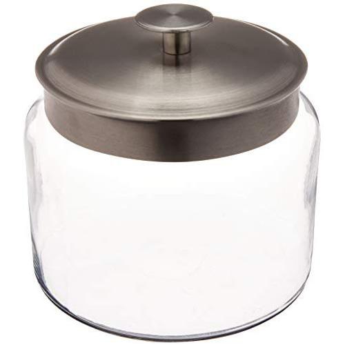 Anchor 77977 Montana Jar with Brushed Aluminum Metal Cover, 64 oz.