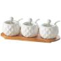 TNKML Ceramic Spice Jar Storage Tank Sugar Can Salter Spice Jar Spice Box Kitchen Tool Home Decor Creative Gift