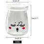 Sunormi 100ml Emoticon Design Pudding Yogurt Glass Jars With Lids 3oz,6Pcs