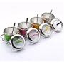 CSPFAIRY 304 Stainless Steel Kitchen Spice Jars Seal Apple Creativity Jar Salt and Sugar Cruet Seasoning Multifunction 4 Pcs/Set