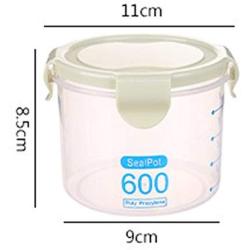 Kimanli Plastic Sealed Cans Kitchen Storage Box Transparent Food Canister Keep Fresh Jar (Green)