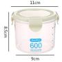 Kimanli Plastic Sealed Cans Kitchen Storage Box Transparent Food Canister Keep Fresh Jar (Green)