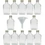 Viva Haushaltswaren Set of 12 Glass Bottles Schnapps Bottles 200ml. A Funnel Viva Haushaltswaren Set of 12 Glass Bottles Schnapps Bottles 200ml. A Funnel