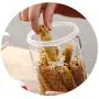 Carousel With Lids Food Storage Container Cereal Lemon Coffee Beans Snack Kitchen Storage Moisture Proof Transparent Glass Jar,small