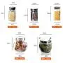 Kitchen Storage Containers Glass Jars Set,Iron Spice Rack Send Spoon Pack of 8,Stainless Steel Spice Jars Oil Vinegar Pot Kitchen Supplies,b