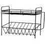 Étagère Multifonction 2 Étages, Noir – Organisateur de Cuisine, Salle de Bain, pour Épices, Bouteilles et Pots. Étagère Multifonction 2 Étages, Noir – Organisateur de Cuisine, Salle de Bain, pour Épices, Bouteilles et Pots.