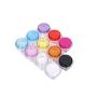 12Pcs 0.17 oz Plastic Square Cosmetic Jars Sample Bottles Case for Cosmetic Face Cream Lip Balm Travel Home Use Empty Refillable Reusable(Lid Color Random)