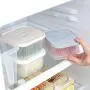 TOPBATHY Lebensmittelaufbewahrungskisten, tragbare quadratische Frischhaltedosen, verschließbare Trocknungsboxen für Küche, Zwiebeln, Ingwer, Knoblauch, Obst und Gemüse (Weiß)