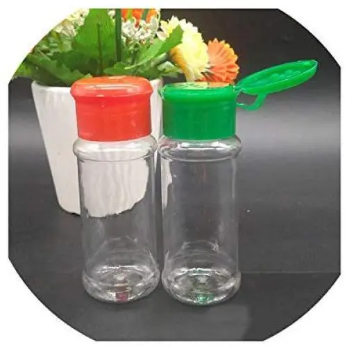 3er Set Kunststoff Salz Pfeffer Speisemittelbehälter für Outdoor Camping Picknick BBQ Wiederverwendbare Tragbare Gewürzflasche Glasbehälter, Zufällige Farbe