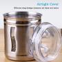 Food Storage Containers Jar 304 Stainless Steel with Lids Airtight Bpa Free Large, Cookie Jar Cereal Coffee Storage Containers Jar for Kitchen Pantry Organization Canister Candy Bulk, 500mL/700mL/1L