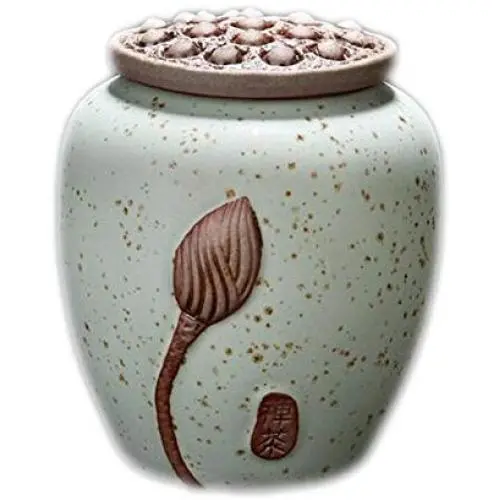 East Majik Set of 2 Tea Tins Beautiful Ornament Ceramics Storage Jars Tea Cans East Majik Set of 2 Tea Tins Beautiful Ornament Ceramics Storage Jars Tea Cans