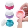 VECH Travel Accessories Containers Sets, Silicone Cream Jars for Toiletries Sealed Lids Bottle Cosmetic/Formula Containers for Face Hand Body Cream 20ml (4 Pieces)