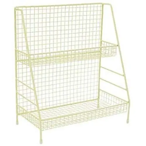 Multifunctional Kitchen Bottle Jar Storage Rack Living Room Bedroom Storage Rack Cosmetics 2-tier Finishing Rack Iron Black Shelf (Color : Beige) Multifunctional Kitchen Bottle Jar Storage Rack Living Room Bedroom Storage Rack Cosmetics 2-tier Finishing Rack Iron Black Shelf (Color : Beige)