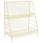 Multifunctional Kitchen Bottle Jar Storage Rack Living Room Bedroom Storage Rack Cosmetics 2-tier Finishing Rack Iron Black Shelf (Color : Beige)