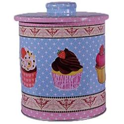 Tin Bucket Canister Metal Iron Storage Box with Lid