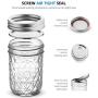 Ball Regular Mouth Mason Jars 8 oz, 12 Pack Canning Jars, With Regular Mouth Lids and Bands, For canning, Freezing, Fermenting, Pickling, Preserving - Microwave & Dishwasher Safe + SEWANTA Jar Opener