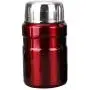 Bouteille isotherme 700ml avec cuillère, pot en acier inoxydable 304 double paroi pour aliments, boîte à lunch pour repas chauds ou soupes (Rouge)