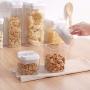 Food Storage Containers - Heavy Duty BPA Free Plastic， 2 piece Set-Squre Airtight Storage Clear Plastic with Easy Lock Lids