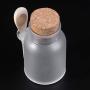 XISAOK Scrub Salt Bottle Sealed Jar Wooden Spoon Soft CorkFrosted Seal Bottle 200ml