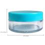 (Quantity: 20 Pieces) Beauticom 10G/10ML Round Clear Jars with TEAL Sky Blue Lids for Small Jewelry, Holding/Mixing Paints, Art Accessories and Other Craft Supplies - BPA Free