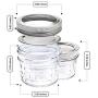 Mini Mason Jars 4 oz - Small Glass Jar with Lids - 15 Pack with Labels - Clear Glass Container for your overnight oats, yogurt, spice, honey, and canning needs