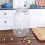 TOPBATHY 1 Pc Premium Durable Clear Seal Jar Glass Jars with Stainless Steel Lids Storage