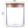 Food Storage Jar, 32 FL OZ (950 ML) Glass Storage Jar with Airtight Seal Bamboo Lid - Modern Design Clear Glass Airtight Seal Food Storage Canister for Home Serving for Coffee, Tea, Sugar and More