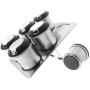 Rungfa Magnetic Spice Jars With Holder 7 Pieces Stainless Steel Rotating Top Lid 3.5 oz
