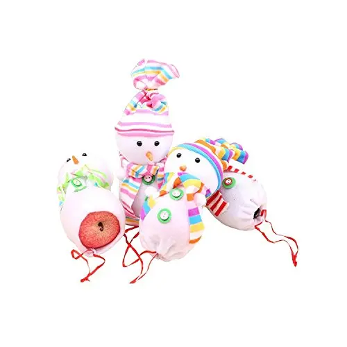 4 Stück Weihnachtsfeier Niedlicher Cartoon Geschenk Obst Süßigkeitenbeutel, Weihnachtsfeiertag Obst Verpackungsbox Fall von KayMayn