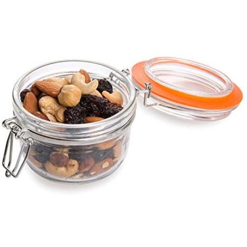 Clamp Lid Mason Jar - Mason Jars with Trigger Lid - Store liquids or dry goods, Serve Desserts, Drinks or Appetizers - 5 oz - 10ct Box - Restaurantware