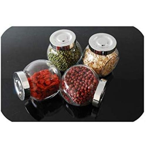 180ml Kitchen jar seal Small canister nuts storage tank glass jar transparent glass bottle storage tank seal seasoning,6PC