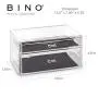 BINO 2 Ablagefächer Acryl Schmuck- und Make-up-Organizer, Klare Kosmetik-Organizer Schminkschrank Aufbewahrungsdisplay Box Make-up Organizer und Aufbewahrung Schminkstand