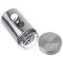 jinetor Stainless Steel Seasoning Condiment Jar Spice Glass Seal Pepper Shaker Bottle