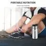 Dr. Vorbereitung Protein-Rührbecher, Edelstahl Sportwasserflasche mit BPA-freiem Griff, läufte dichleuchter, Lagerbehälter und Rührball für Fitnessstudio Silber, 20 Ounzen