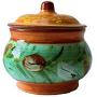 Storage Jar - 1 Quart - Hand Painted in Spain - Tulip Design