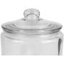 Home Basics GJ45549 Kno Renaissance Collection Large Glass Jar Round Container with Easy Grab Knob Handles (Clear) for Kitchen, Bathroom, Laundry, Craft, Office